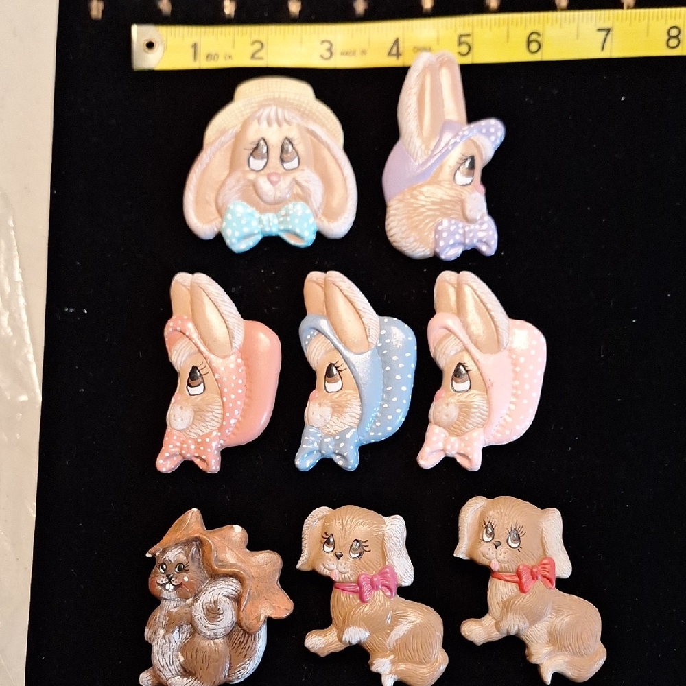 Kentucky Clay Bunny and Puppy Magnets Set